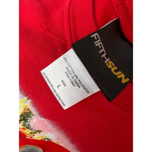 Ugly Christmas Sweater Dogs Cats Pug Dog Womens Sweatshirt Large Fifth Sun Bells - Picture 3 of 7